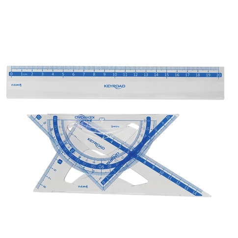 Vonalzó készlet 20 cm, 4 db/bliszter Keyroad 