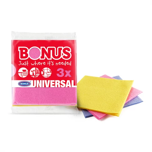 Bonus általános törlőkendő 3 db/csomag – univerzális takarítókendő otthonra és irodába