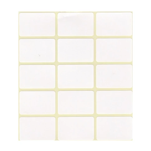 Öntapadós etikett címke 20×30 mm – 15 címke egy lapon, 4 lap/csomag, rendszerezéshez