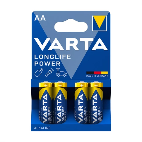Elem AA ceruza LR06 Longlife Power 4 db/csomag, Varta