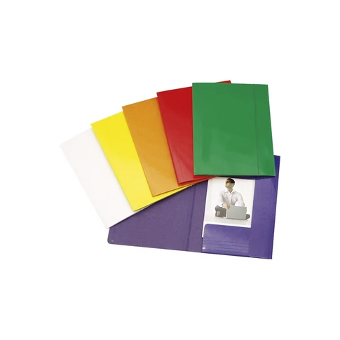 Gumis mappa FORNAX Glossy karton A/4-FC 600 gr narancs