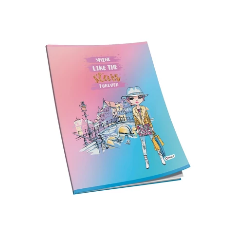 Füzet glitteres CONNECT A/4, 40 lap, 80gr papír, kockás