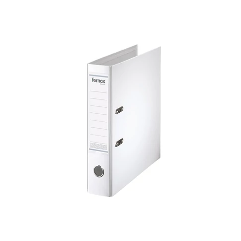 ornax Master A4 iratrendező 8 cm-es gerinccel, fehér színben – prémium minőségű, fém élvédős, kétkaros mechanikával szerelt mappa hosszú távú irodai és archív használathoz