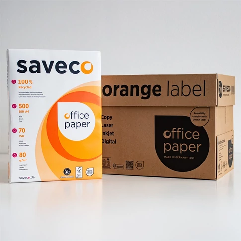 A4 újrapapír 80 g súlyban, Saveco Orange Label – általános irodai felhasználáshoz