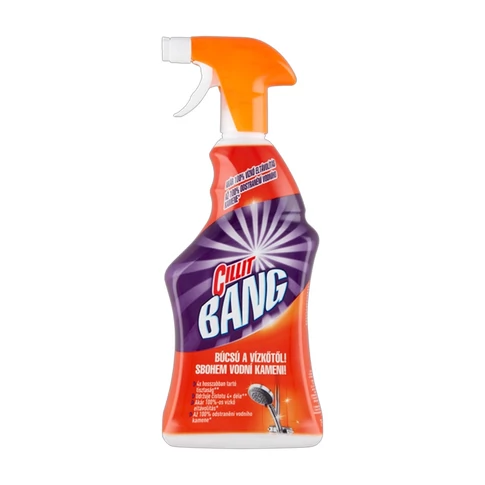 Cillit Bang Fürdőszobai Ragyogás vízkőoldó szórófejes 750 ml – fürdőszobai tisztítószer vízkő és lerakódások eltávolításához