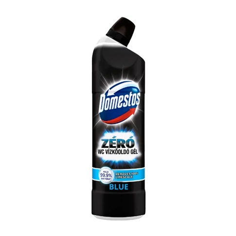 Domestos Zéró Blue 750 ml WC vízkőoldó tisztítószer, erős formula vízkő, lerakódások és foltok eltávolításához a WC kagyló belsejéből