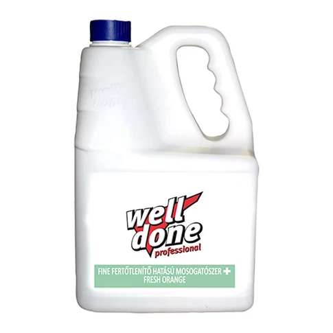 Well Done Fresh Orange kézi fertőtlenítő hatású mosogatószer, 5 literes kanna, koncentrált formula