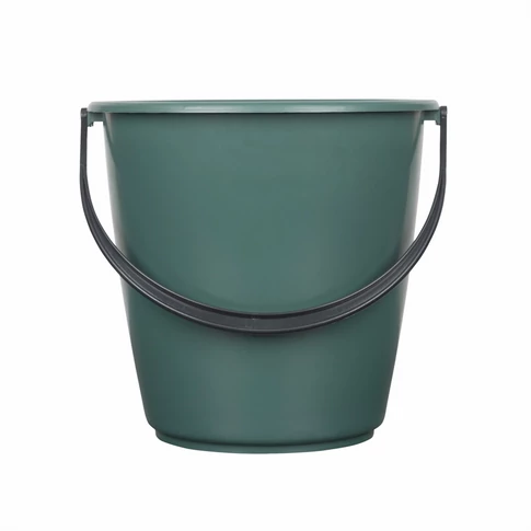 Zöld műanyag vödör 5 liter kapacitással, fedél nélkül – praktikus háztartási kiegészítő