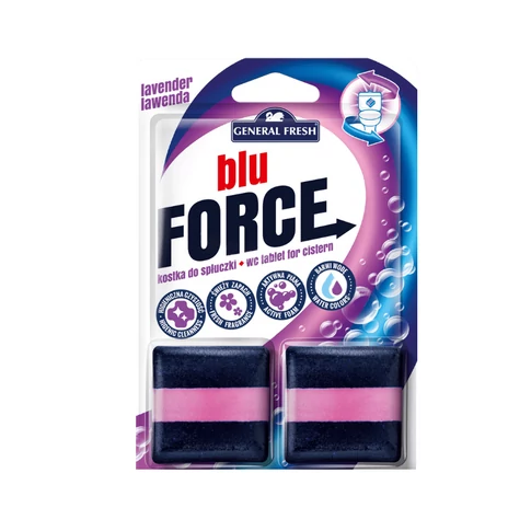 WC tartály illatosító tabletta 2 db Blue Force levendula minden öblítésnél tisztít