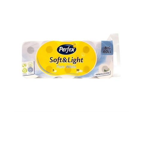 Prémium, vastag és puha 3 rétegű toalettpapír 120 lap/tekercs kivitelben – Boni Perfex 8+2 csomag