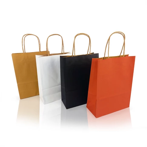 Sodrottfüles papírtáska 220x330mm 100mm talp M méret 200 db/doboz, bordázott barna