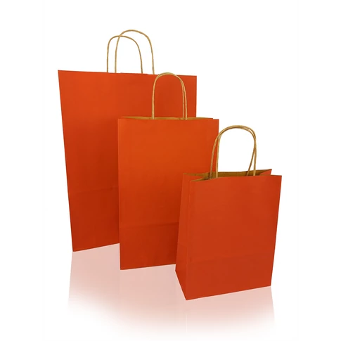 Sodortfüles papírtáska 320x420mm 150mm talp L méret 200 db/doboz, h-Green piros