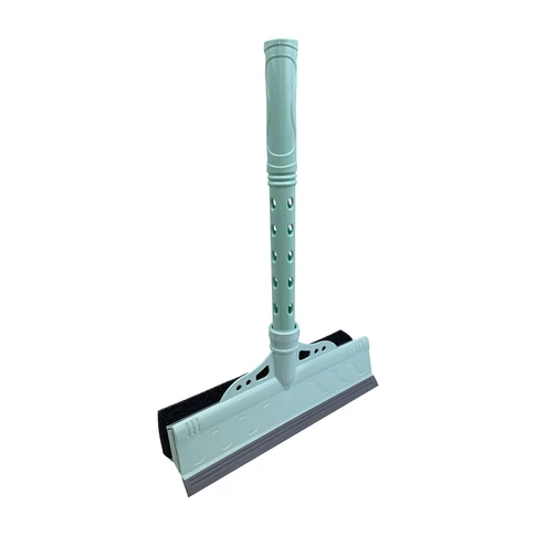 Műanyag ablaklehúzó gumibetéttel és szivaccsal, 22 cm, zöld