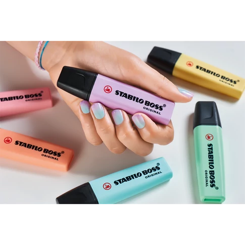 Pasztell szövegkiemelő STABILO BOSS Original 6-os készlet 2-5 mm kétféle vonalvastagság