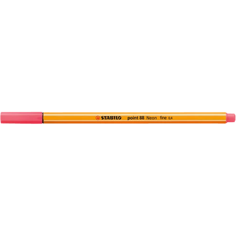 Rostirón, tűfilc 0,4mm, STABILO Point 88 neon piros