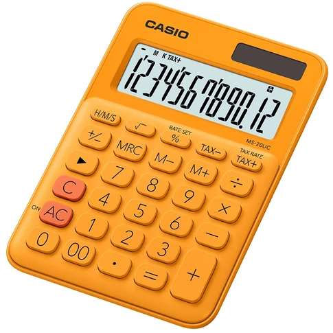 Casio MS 20 UC asztali számológép 12 digit narancssárga