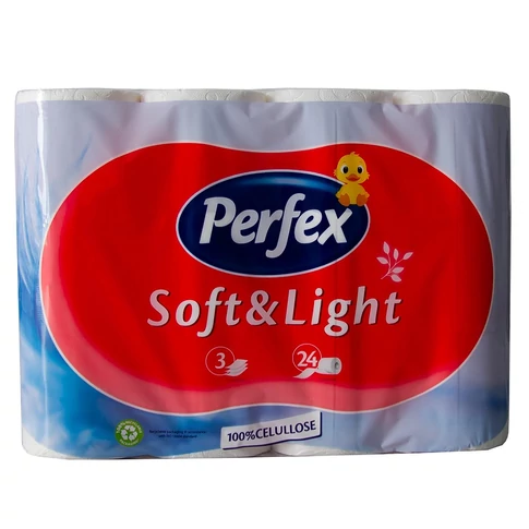 Boni Perfex 3 rétegű 100 % cellulóz toalettpapír 24 tekercs hófehér