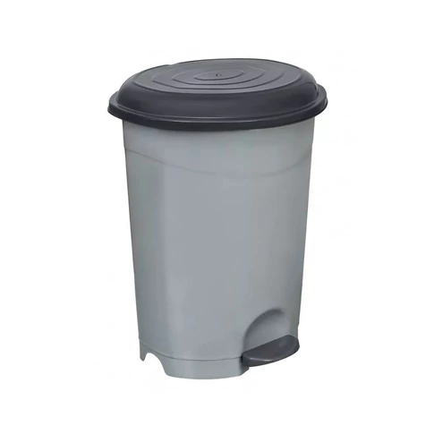 Szemeteskuka pedálos műanyag 12 literes szürke UP126