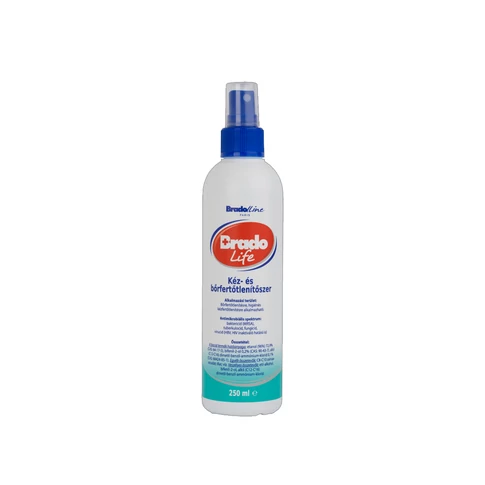 Kéz- és bőrfertőtlenítő pumpás 250 ml BradoLife