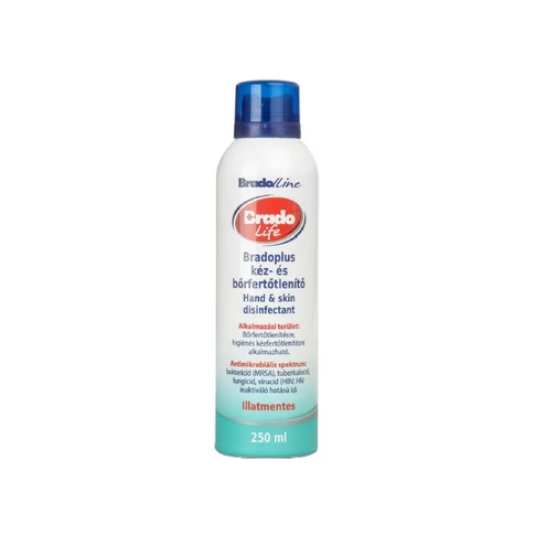 Kéz- és bőrfertőtlenítő pumpás 250 ml BradoLife
