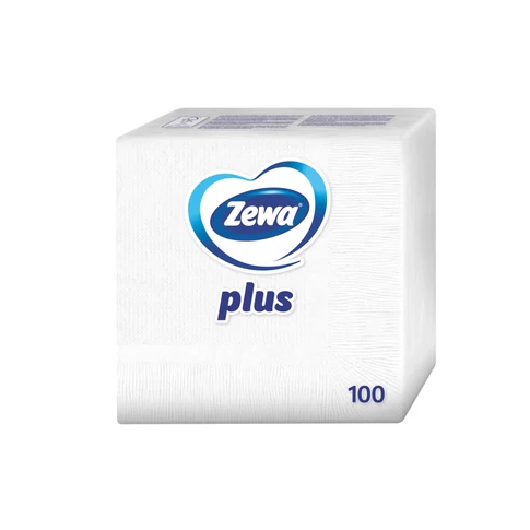 Zewa Plus fehér szalvéta 1 rétegű – 100 lap/csomag, asztali szalvéta vendéglátáshoz