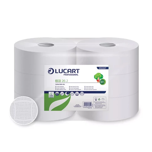 EcoLucart_812206 Lucart Eco 23 J közületi toalettpapír 2 rétegű 23 cm átmérő 165 m/tekercs 6 tekercs/karton