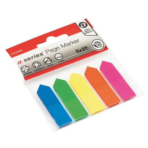 Jelölőcímke 12x44 mm, 5x25 lap, nyíl, műanyag, A-series