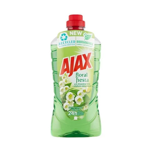 Ajax Floral Fiesta Spring Flowers általános tisztítószer 1 liter, padlófelmosáshoz és mosható felületekhez friss tavaszi virágillattal