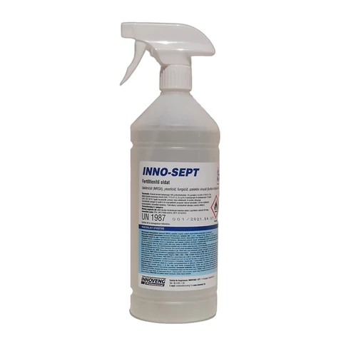 Inno-Sept fertőtlenítő tisztítószer 1 literes flakon, szórófejes kivitel, használatra kész oldat