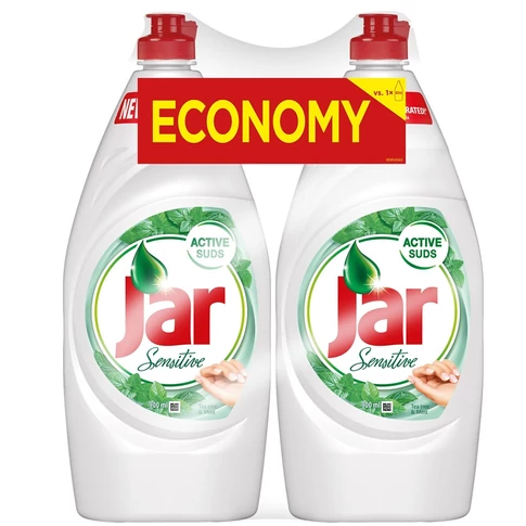 Kézi mosogatószer 2×900 ml – Jar TeaTree & Mint duócsomag, friss mentás-illatos mosogatáshoz a konyhában