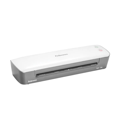 Fellowes Ion A4 laminálógép 80–125 µm fóliákhoz – kompakt asztali gép, fehér-szürke kivitel
