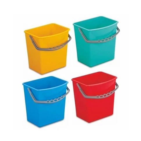 Vödör 6 literes műanyag szögletes zöld