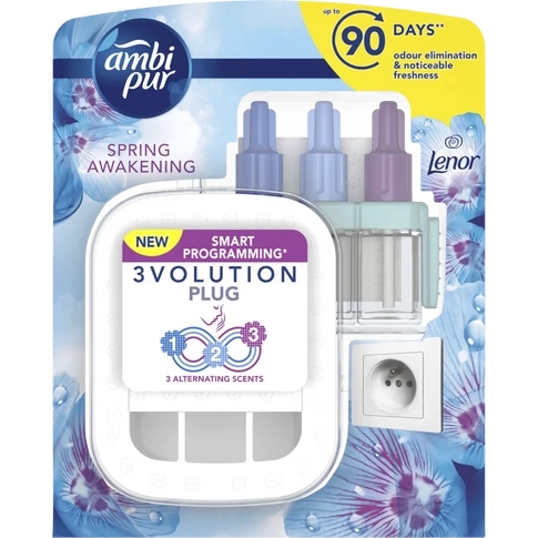 Légfrissítő elektromos kezdőcsomag 20 ml Ambi Pur 3 Volution Lenor Spring