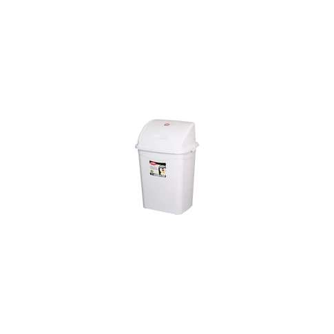 Szemeteskuka billenő fedéllel műanyag 4 literes fehér UP113