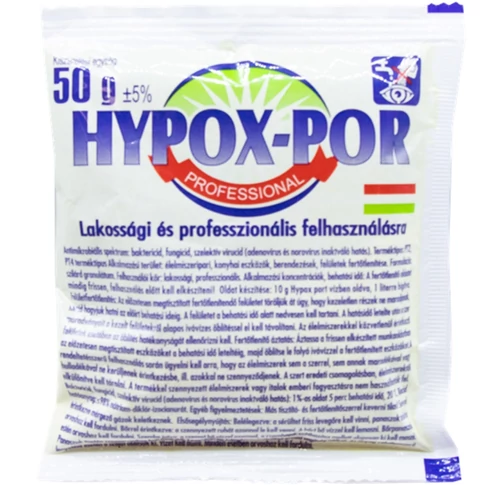 Hypox fertőtlenítő klórpor 50 g – gombaölő, baktériumölő és bizonyos vírusokat inaktiváló granulátum