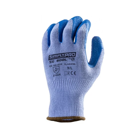 Poliészter védőkesztyű 10-es kötésű kék M-es méret