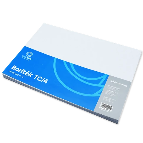 Bluering fehér TC/4 szilikonos bélésnyomott boríték 229×324 mm, 25 db/csomag irodai adminisztrációhoz és hivatalos levelezéshez