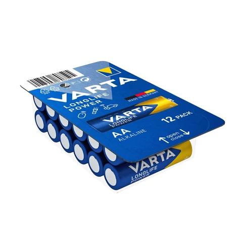 VARTA Longlife Power LR06 AA elem 12 db/csomag – erőteljes energia közepes és nagy fogyasztású eszközökhöz