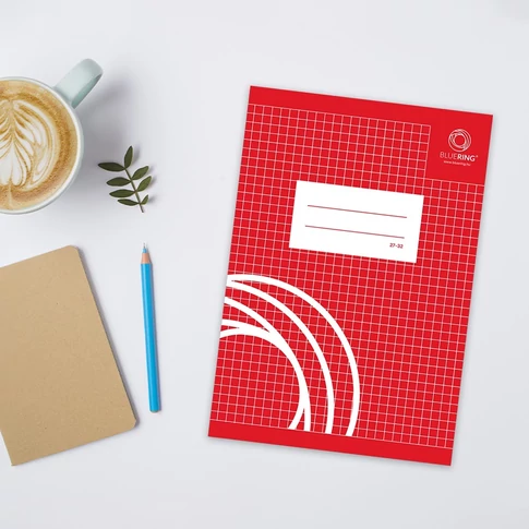 Bluering A5 méretű füzet, 32 lap, kockás (négyzetrácsos), “27-32”