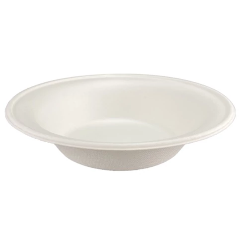 Tányér leveses 500 ml komposztálható cukornád 50 db/csomag, fehér