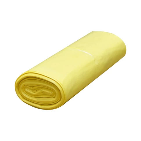 Sárga 110 literes szemeteszsák 60×100 cm méretben, 10 darab egy tekercsen