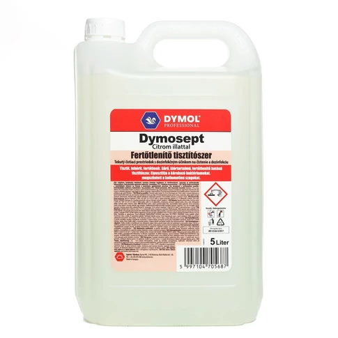 Fertőtlenítő hatású felülettisztító 5 L – Dymosept citrom – mindennapi takarításhoz otthon és munkahelyen