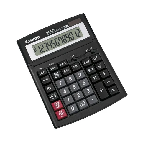 Számológép asztali 12 számjegy, döntött kijelző, Canon, WS-1210T