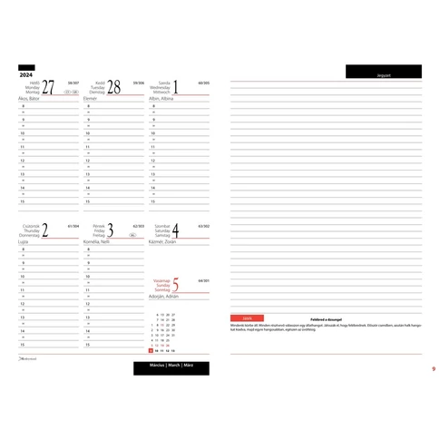 Tanítói zsebbkönyv A5, műbőr 145mmx205mm, fehér lapokkal (kék) 2024/2025 Realsystem