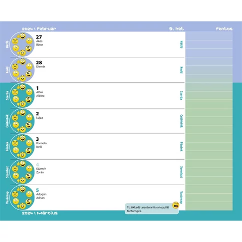 Diák zsebkönyv 125mmx205mm, fehér lapokkal 2024/2025 (friends) Realsystem