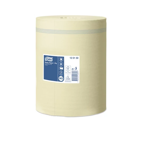 Kéztörlő 1 rétegű tekercses átmérő: 19 cm belsőmagos 6 tekercs/karton M2 Universal Tork_120150 sárga