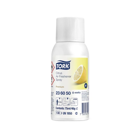 Légfrissítő utántöltő aerosol 75 ml A1 Premium Tork_236050 citrom