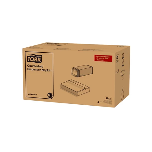 Szalvéta adagolóba 300 szál/csomag 24 csomag/karton N1 Counterfold Tork_10935 fehér