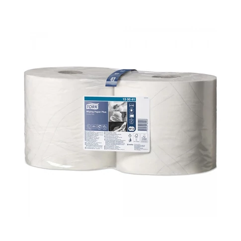Ipari törlő 2 rétegű tekercses átmérő: 26,2 cm 2 tekercs/csomag Premium W1/W2 Tork_130041 fehér