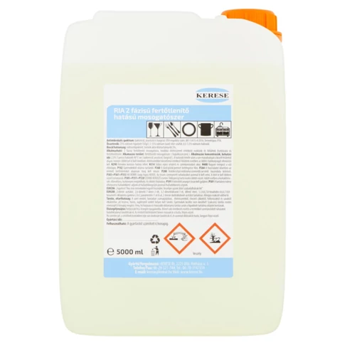 Ria 2 fertőtlenítő kézi mosogatószer 5 l megnövelt zsírtalanító hatás tenzid-kombináció